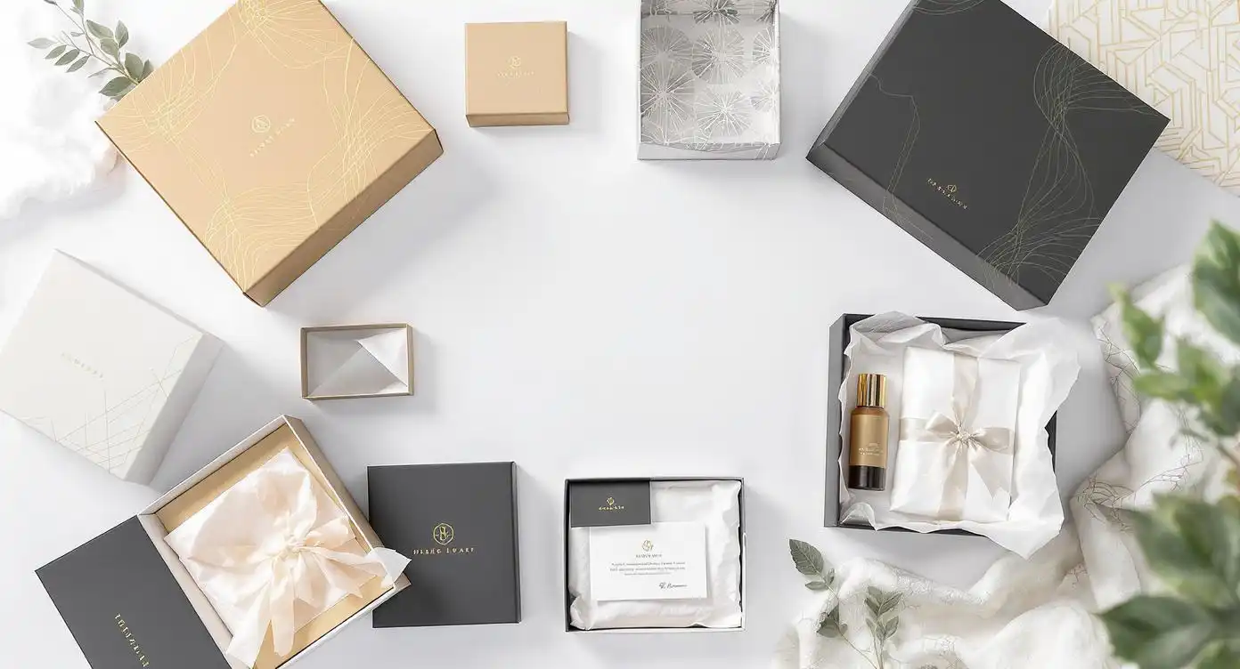 Premium custom packaging boxes in Abu Dhabi designed for unboxing experience and brand protection — luxury rigid, corrugated, and gift boxes with elegant branding by Quick Graphics Printing