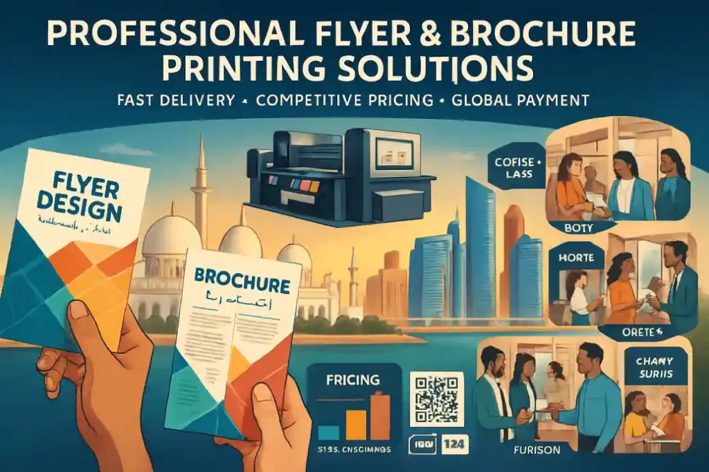 flyer brochure printing abu dhabi hero image